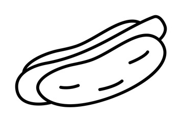 Hot Dog icon. Element of fast food for mobile concept and web apps icon. Thin line icon for website design and development, app development