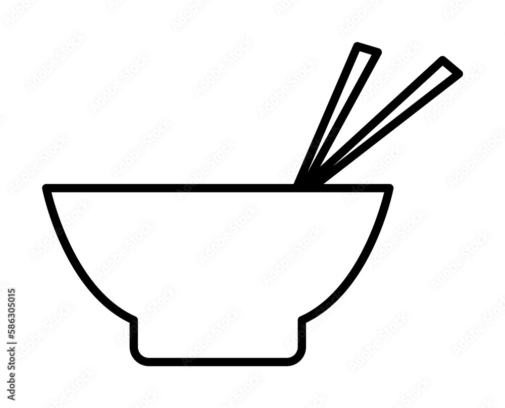 Poster noodles in plate icon. element of fast food for mobile concept and web apps icon. thin line icon for