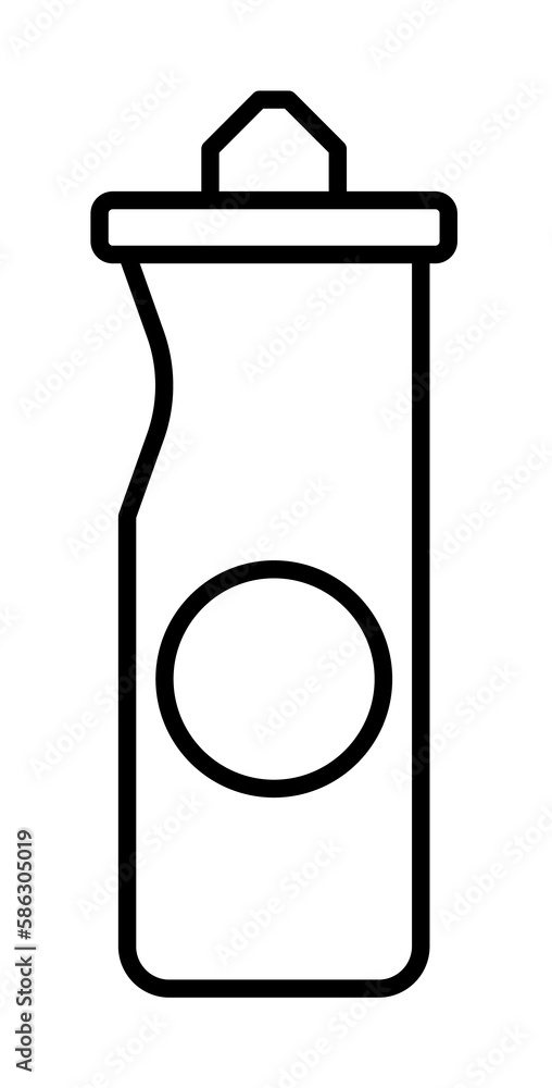 Poster ketchup pot icon. element of fast food for mobile concept and web apps icon. thin line icon for webs