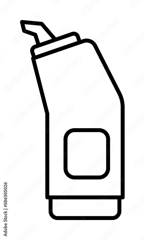 Poster ketchup pot icon. element of fast food for mobile concept and web apps icon. thin line icon for webs