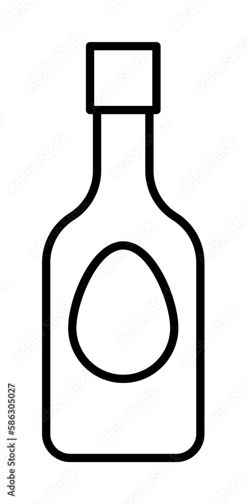 Aufkleber ketchup icon. element of fast food for mobile concept and web apps icon. thin line icon for website 