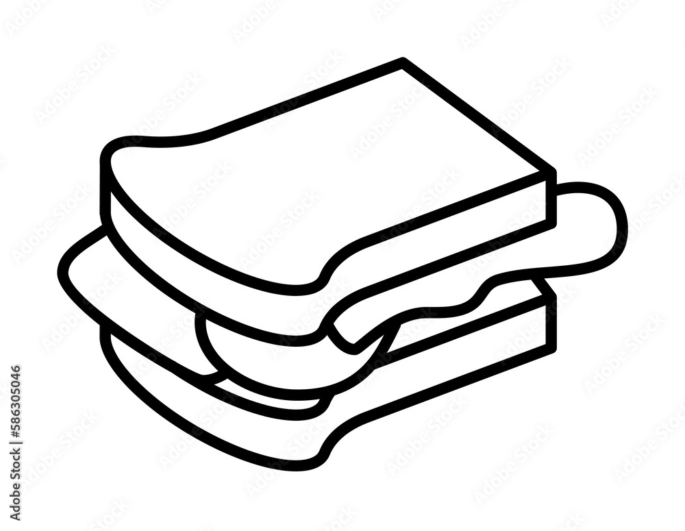 Aufkleber sandwich icon. element of fast food for mobile concept and web apps icon. thin line icon for website