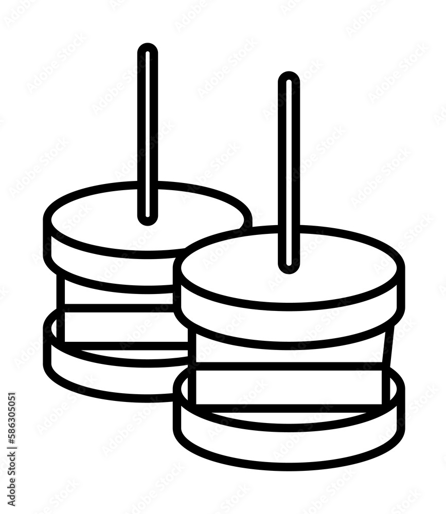 Poster snack icon. element of fast food for mobile concept and web apps icon. thin line icon for website de