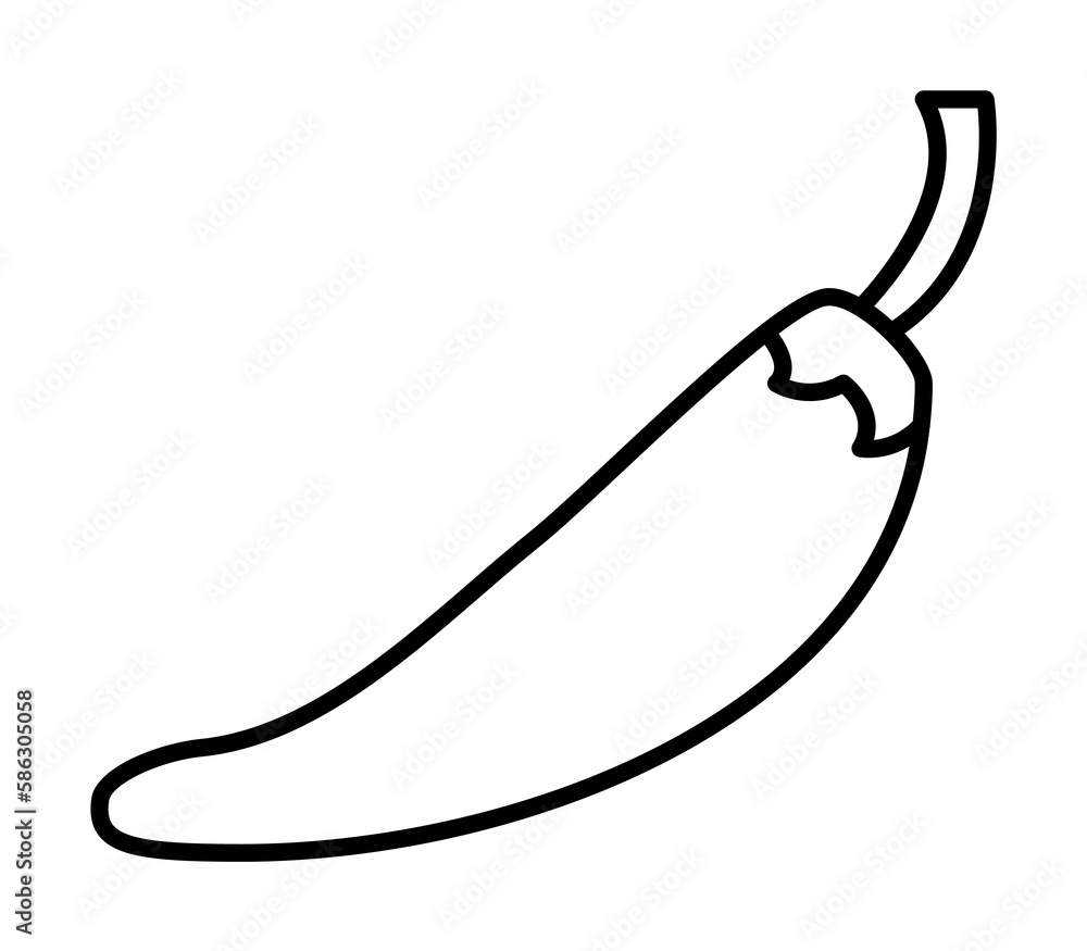 Poster hot peppers icon. element of fast food for mobile concept and web apps icon. thin line icon for webs