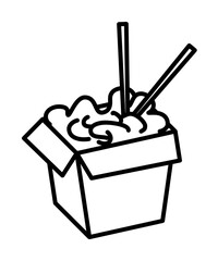 Chinese fast food icon. Element of fast food for mobile concept and web apps icon. Thin line icon for website design and development, app development