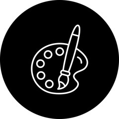 Color Palette Line Inverted Icon