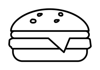 burger icon. Element of fast food for mobile concept and web apps icon. Thin line icon for website design and development, app development