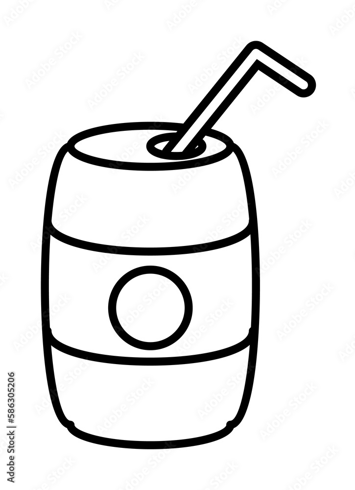 Aufkleber juice in jar icon. element of fast food for mobile concept and web apps icon. thin line icon for web