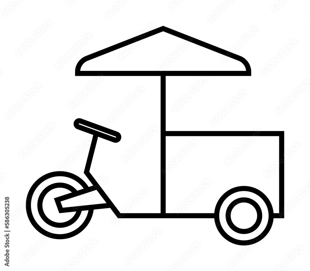 Poster led stall icon. element of fast food for mobile concept and web apps icon. thin line icon for websit