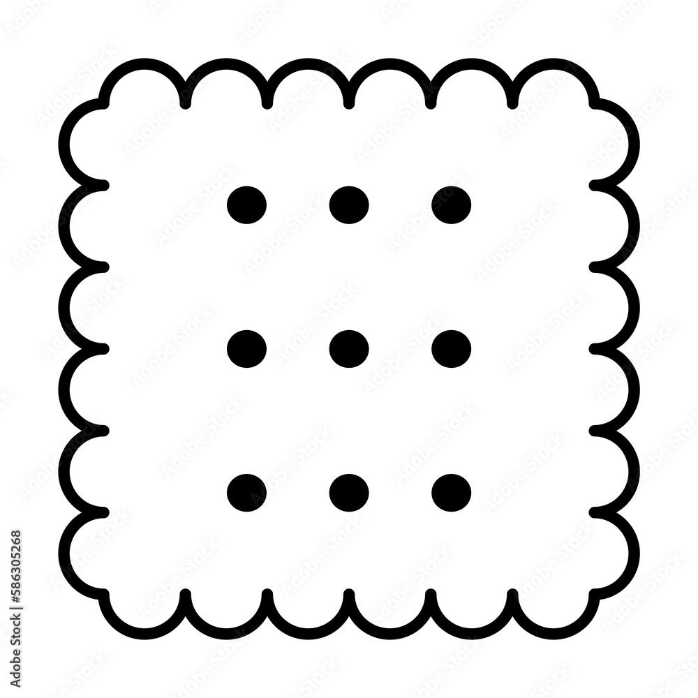 Poster biscuit icon. element of fast food for mobile concept and web apps icon. thin line icon for website 