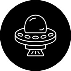 Ufo Line Inverted Icon