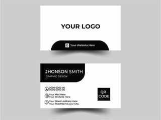 Double-sided creative business card template.Portrait and landscape orientation. Horizontal and vertical layout.
 Personal visiting card with company logo. Vector illustration,