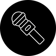 Mic Line Inverted Icon