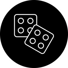 Dice Line Inverted Icon