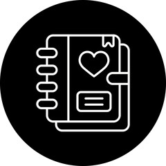 Diary Line Inverted Icon