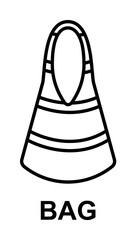 beach bag icon. Element of women accessories with names icon for mobile concept and web apps. Thin line beach bag icon can be used for web and mobile. Premium icon