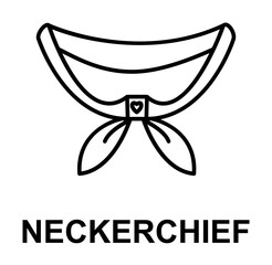 neckerchief icon. Element of women accessories with names icon for mobile concept and web apps. Thin line neckerchief icon can be used for web and mobile. Premium icon