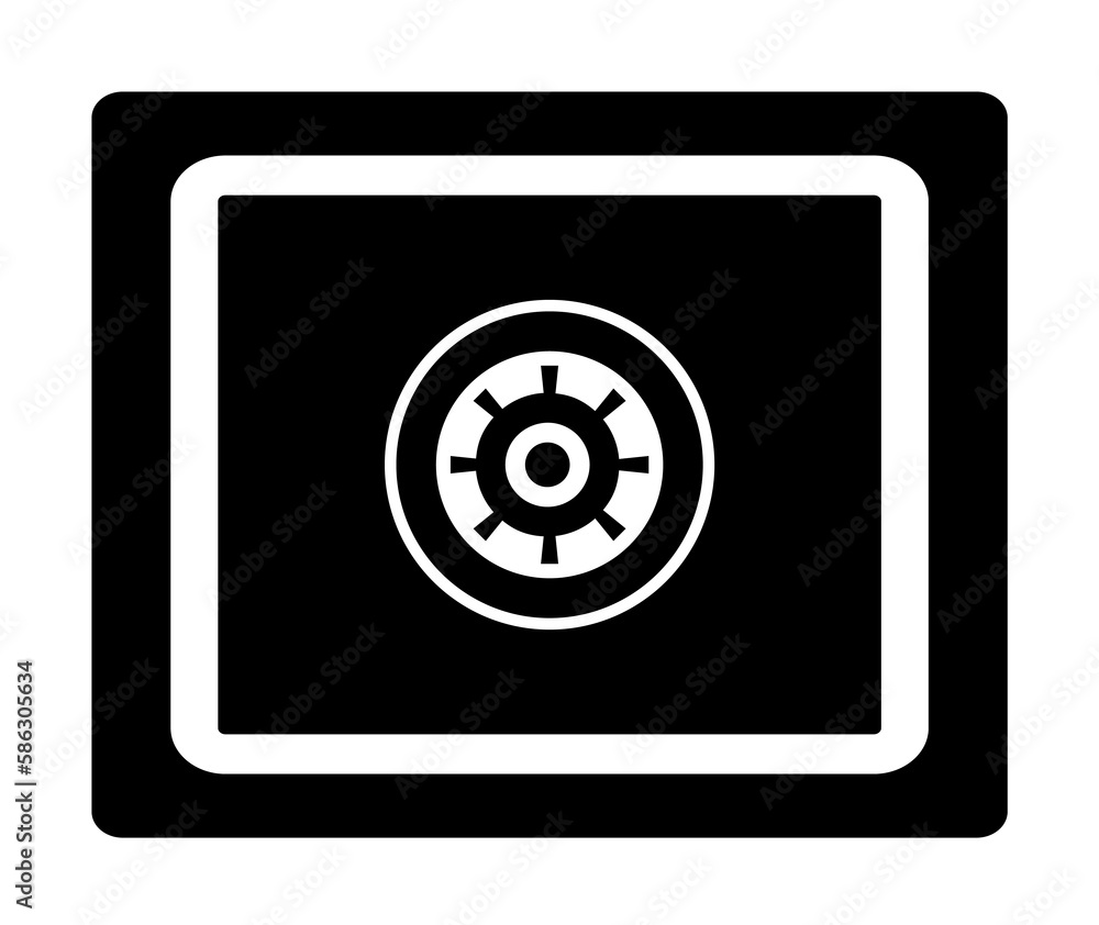 Aufkleber safe icon. element of banking and finance icon for mobile concept and web apps. glyph style safe ico