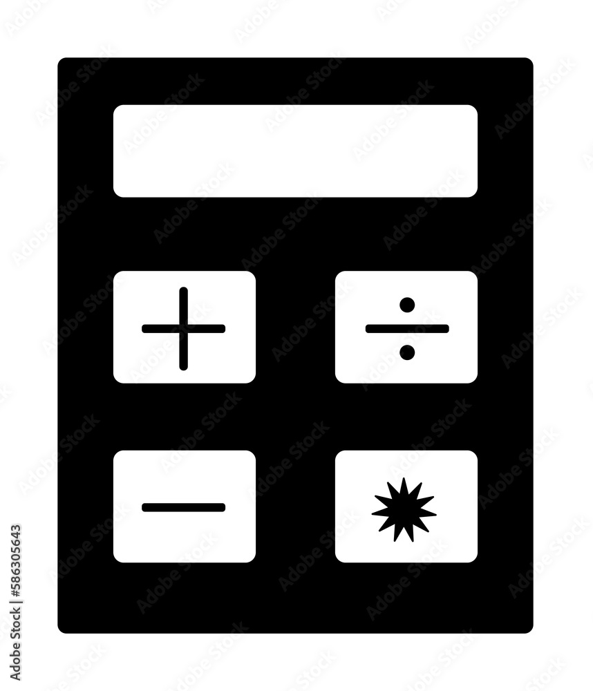 Poster calculator icon. element of banking and finance icon for mobile concept and web apps. glyph style ca