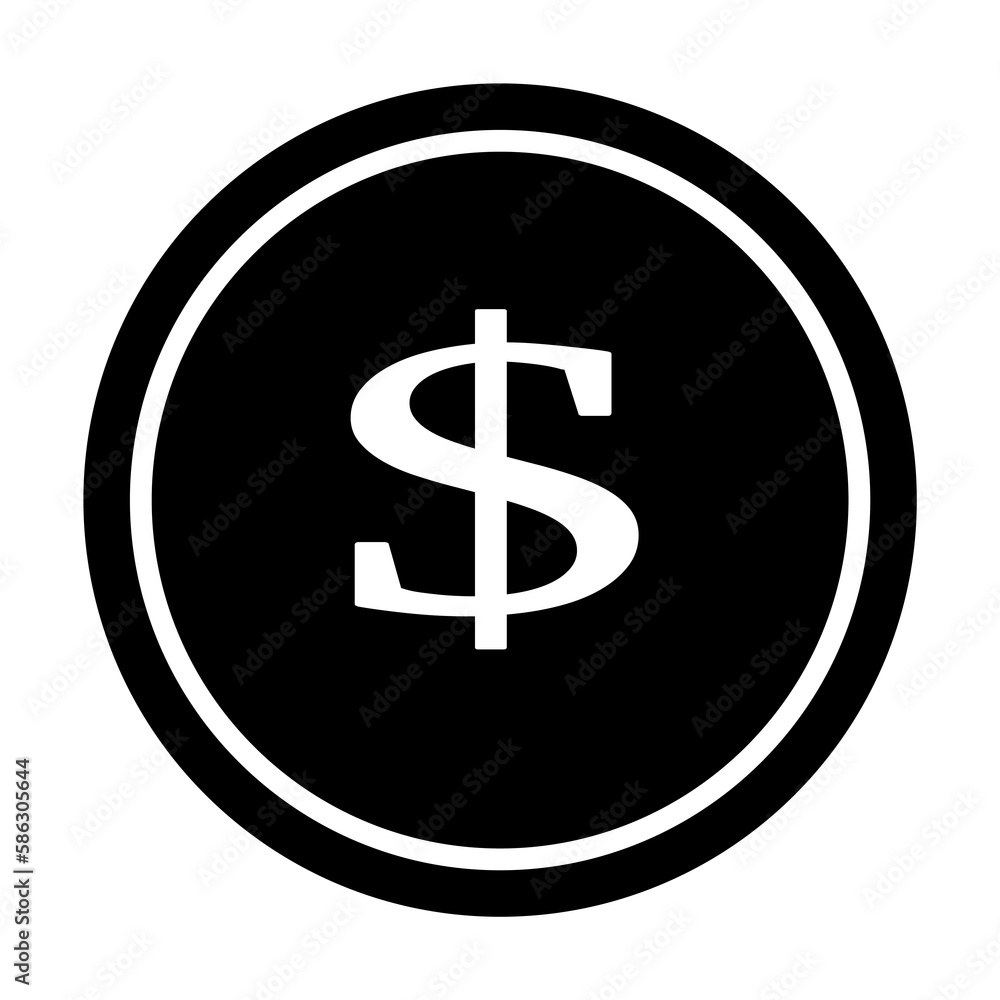 Poster dollar coin icon. element of banking and finance icon for mobile concept and web apps. glyph style d