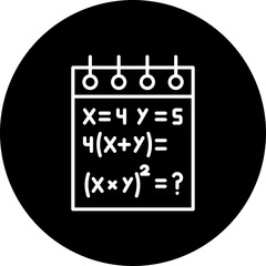 Notepad Line Inverted Icon