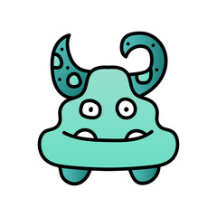 cute monster colorful vector design mascot