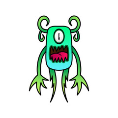 angry illustration monster design kawaii