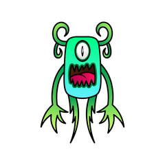 angry illustration monster design kawaii