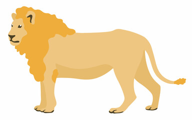 Lion vector illustration isolated on white