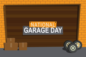 National Garage Day background.