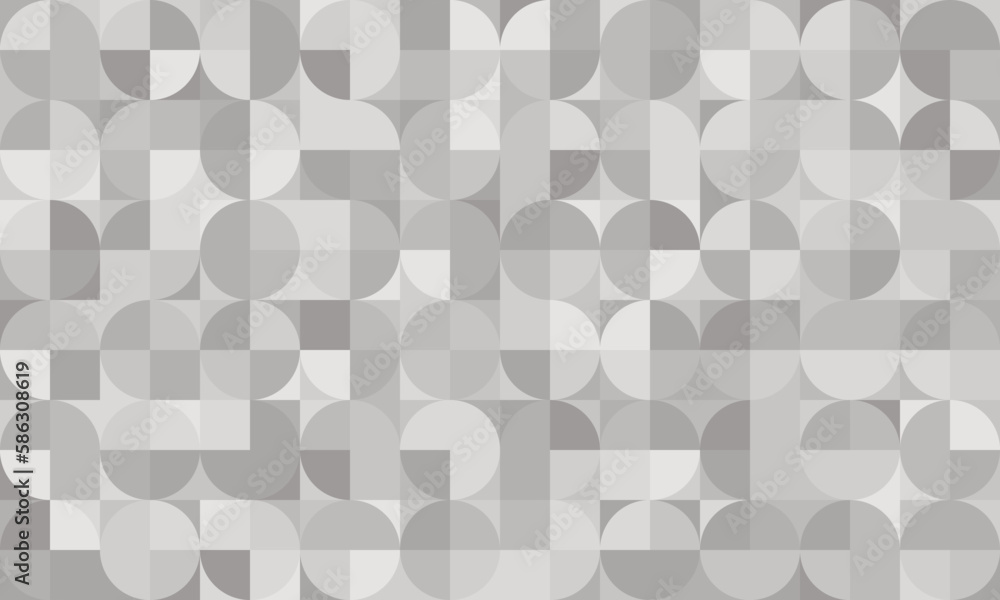 Poster abstract seamless background with gray semicircles.