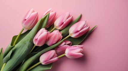 Obraz premium Mothers, day, bouquet of tulips, generative ai