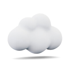 Cloud Computing Storage on Transparent Background