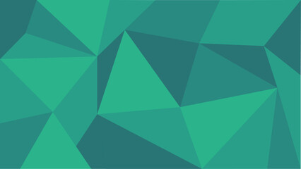 Obraz premium Green geometric background with triangles.