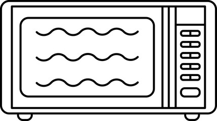 Microwave oven icon. Simple line Microwave Oven icon for templates, web design and infographics.