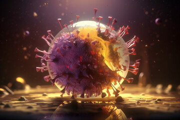 Detail of virus bacteria