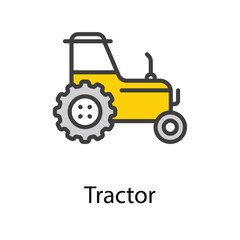 Tractor icon design stock illustration