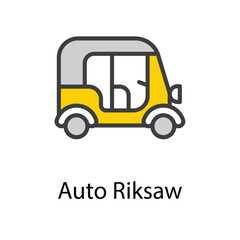 Auto rikshaw icon design stock illustration