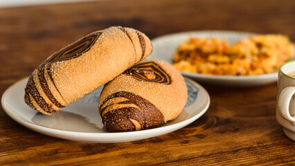 Coffee and Bread at breakfast