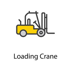 Loading crane icon design stock illustration