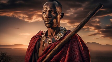 Obraz premium AI African Tribes: Intimate and Powerful Portraits Capturing the Beauty and Diversity of Traditional Cultures