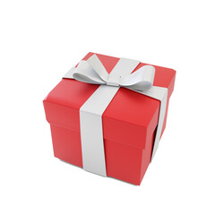 Prize Gift Box on Transparent Background