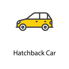 Hatchback car icon design stock illustration