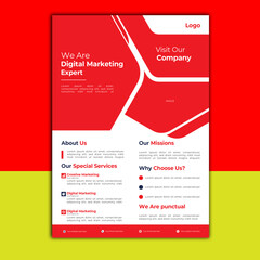 Business Flyer Corporate Flyer Template Geometric shape Flyer Circle Abstract shapes,
Corporate business flyer template design set with blue, red and yellow color, marketing, 