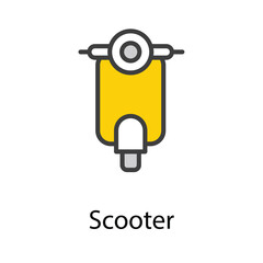 Scooter icon design stock illustration