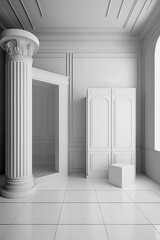 Generative AI illustration of Luxury Stores decorated in different colors with beautiful interior design
