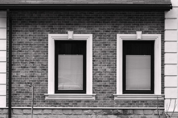 A black and white home facade