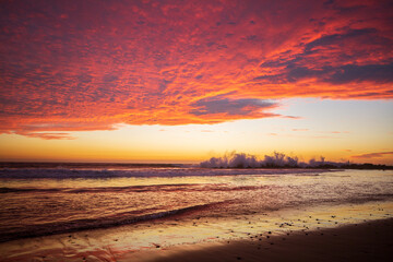Fototapeta na wymiar Santa Monica Beach Sunset