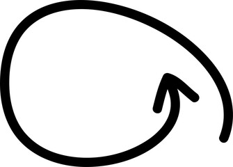 Hand drawn arrows, Transparent background