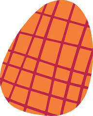 Easter egg icon in flat cartoon style - vector illustration